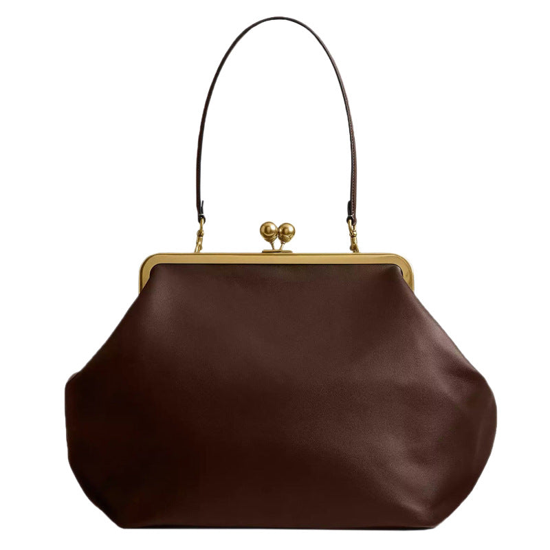 Women's Retro Clip High-grade Fashion Shell Women's Shoulder Bag