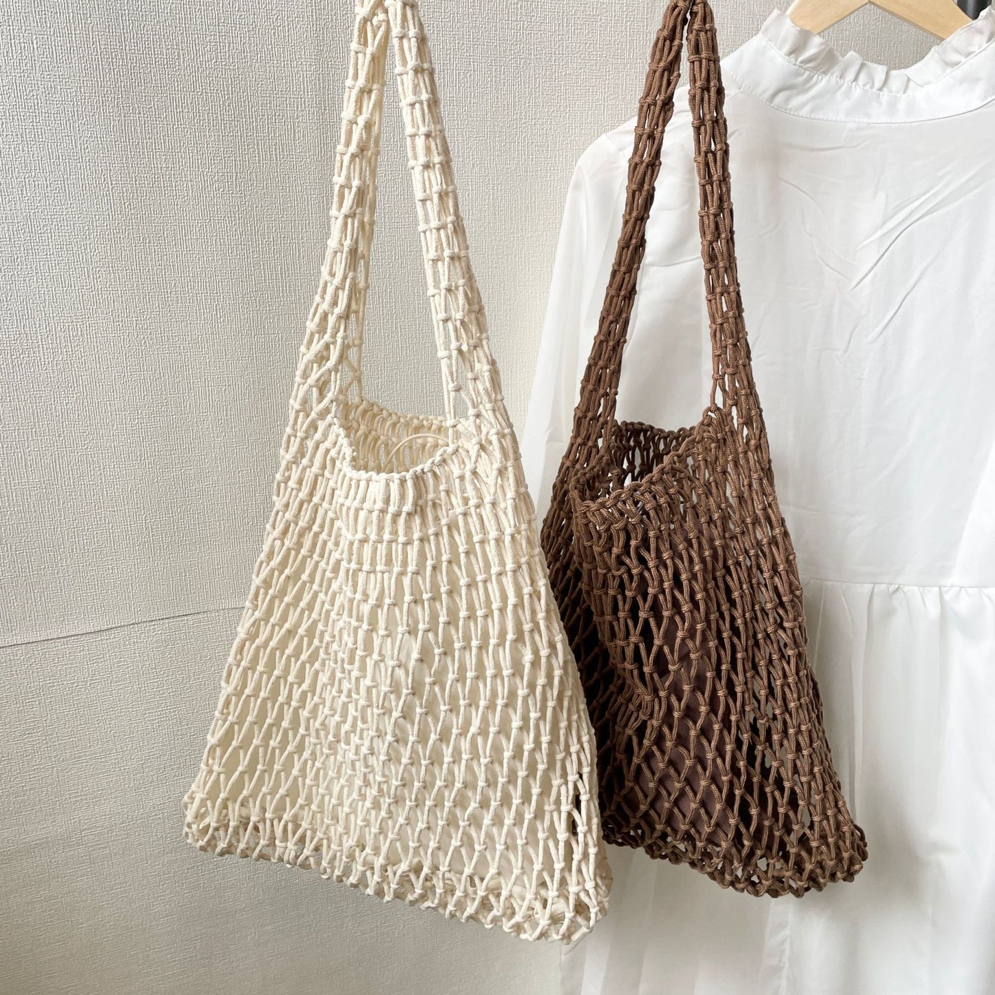 Women's Vacation Beach Large Capacity Cotton Rope Braided Bags