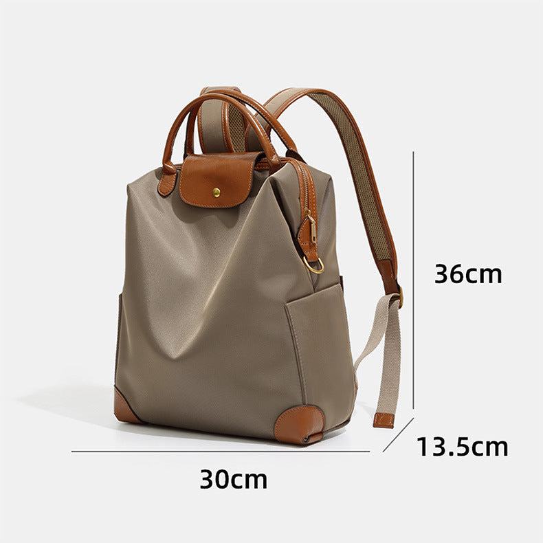 Women's High-grade Commuter Computer Convenient Large Capacity Nylon Contrast Leisure Backpack