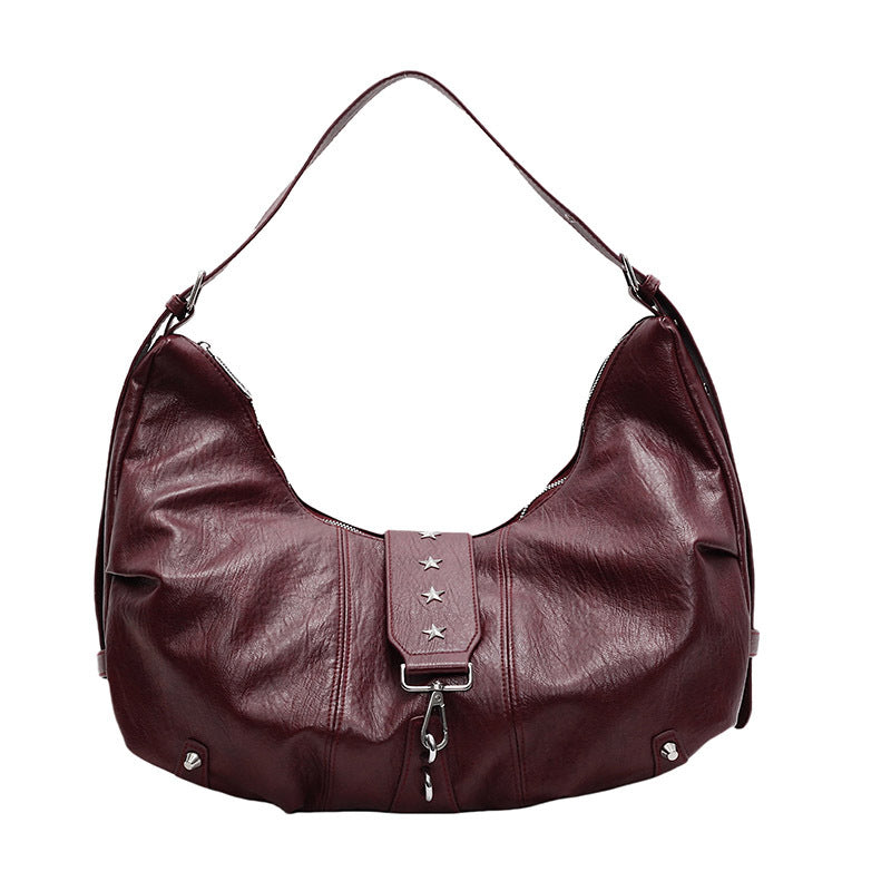 Women's Large Capacity Fashion Retro Niche Dumpling Tote Bag