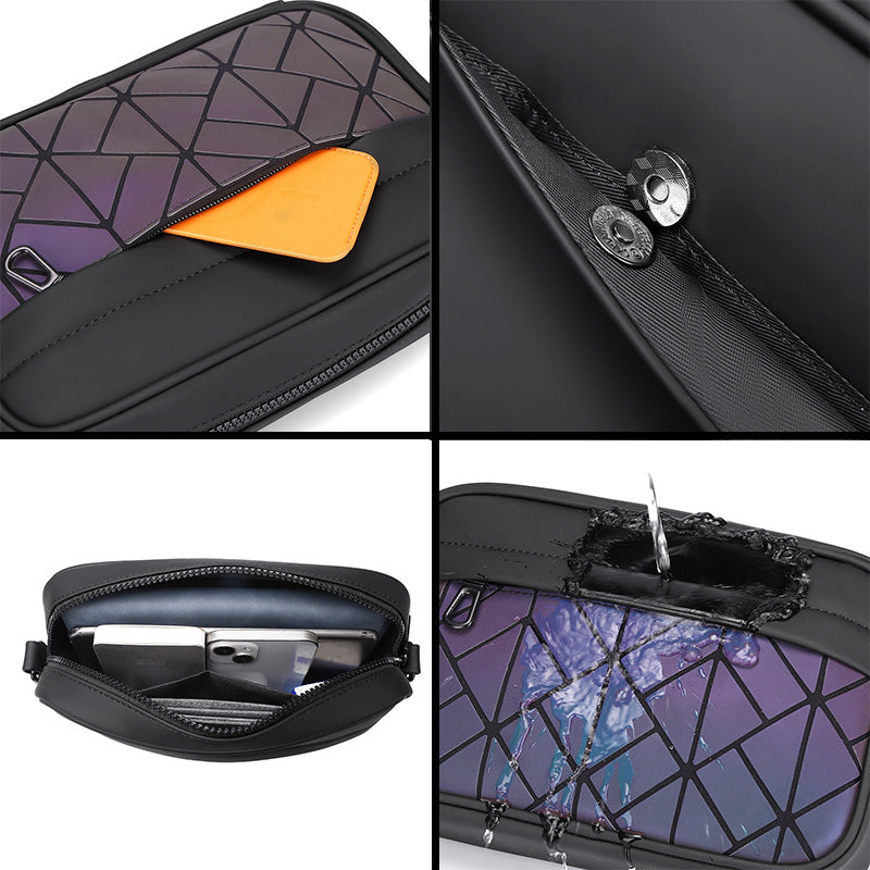 Men's Laser Reflective Fashion Business Commute Men's Messenger Bag