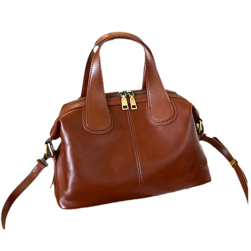 Women's Vegetable Tanning Leather High Sense Vintage Women's Handbag