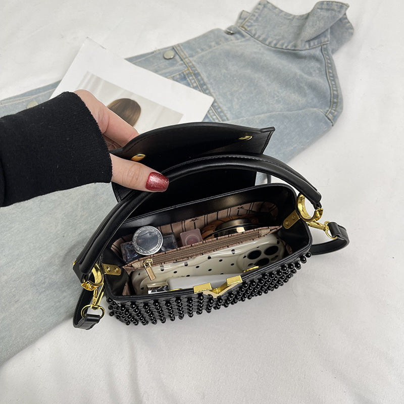 Women's Trendy Lady Pearl Portable Street Shot Commuter Women's Shoulder Bag