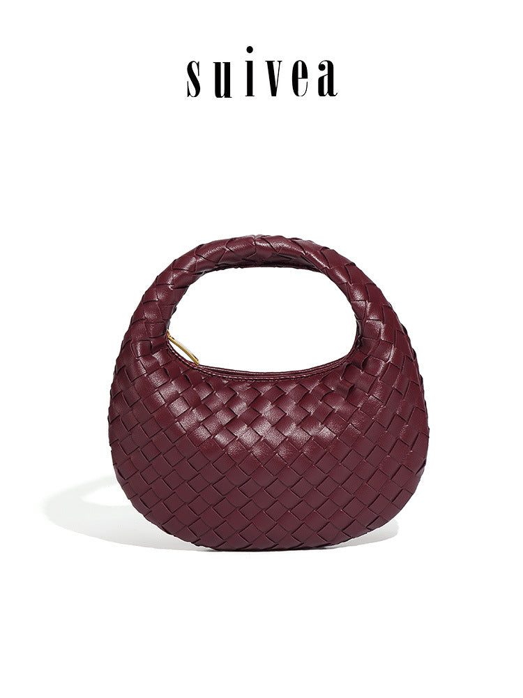 Luxury Fashion Hand-woven Croissant Mini Hand Chain Exquisite Bags