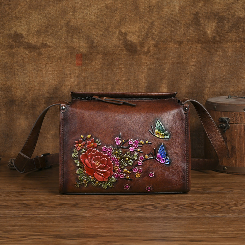 Women's Ethnic Style National Retro First Layer Shoulder Bags