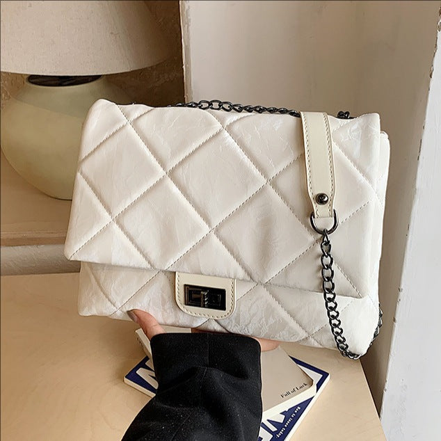 Women's Fashion Trend Diamond Pattern Chain High Texture Underarm Korean Style Women's Shoulder Bag