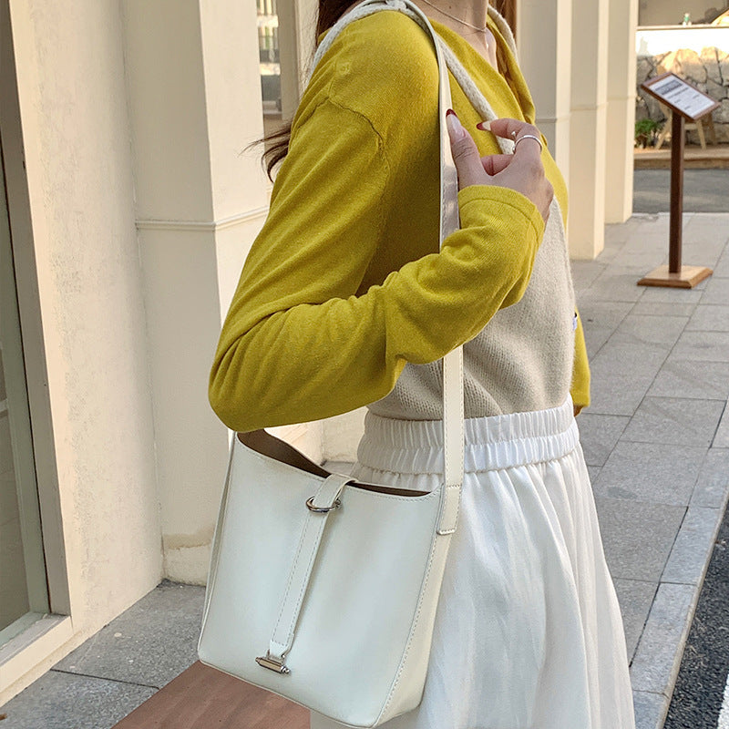 Women's Loose Feeling Korean Simple Daily Bucket Bag