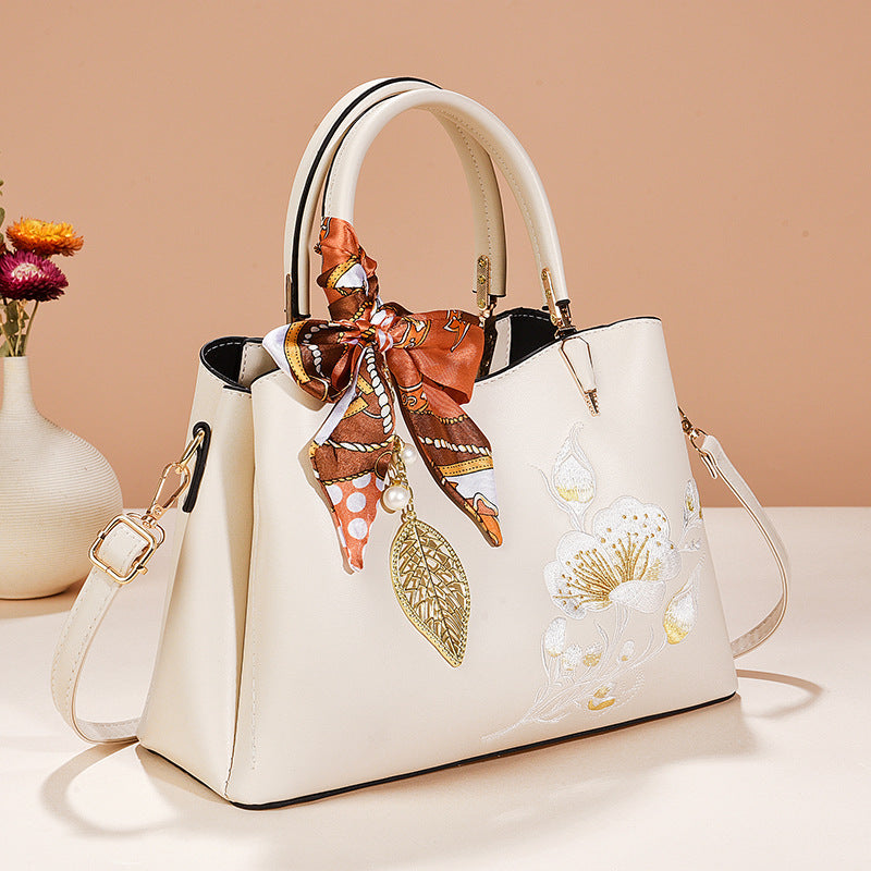 Women's Mother's Day Gift Light Luxury Elegant National Style Large Capacity Women's Shoulder Bag