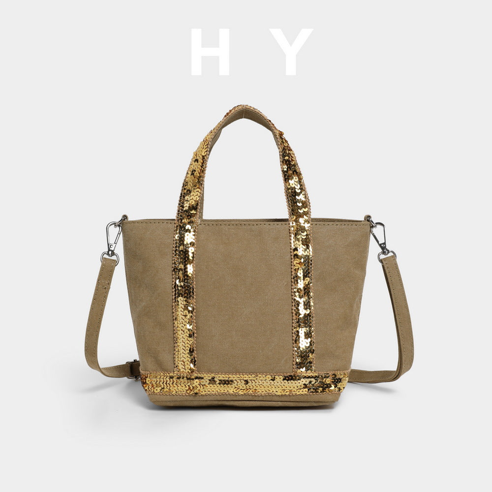 Trendy Women's Personal Leisure Trend Canvas Handbags