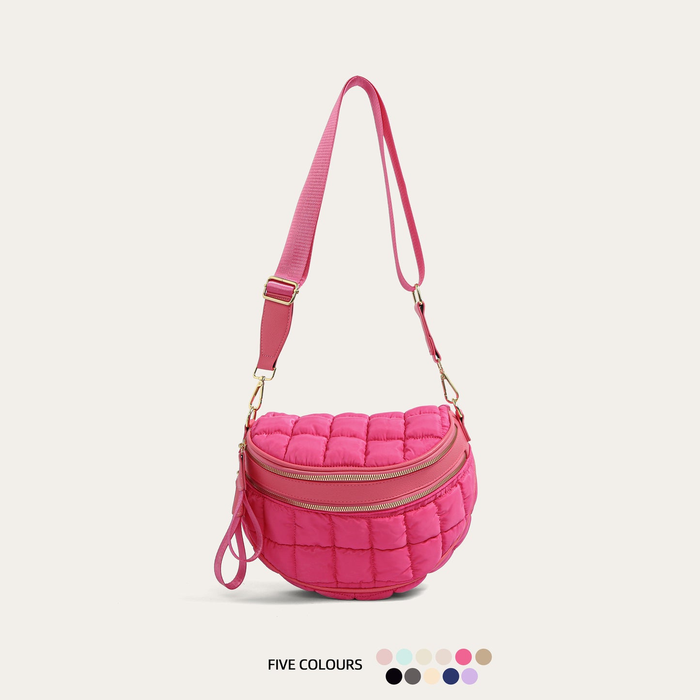 Women's Wind Cotton Clothes Bubble Fashion Large Shoulder Bags