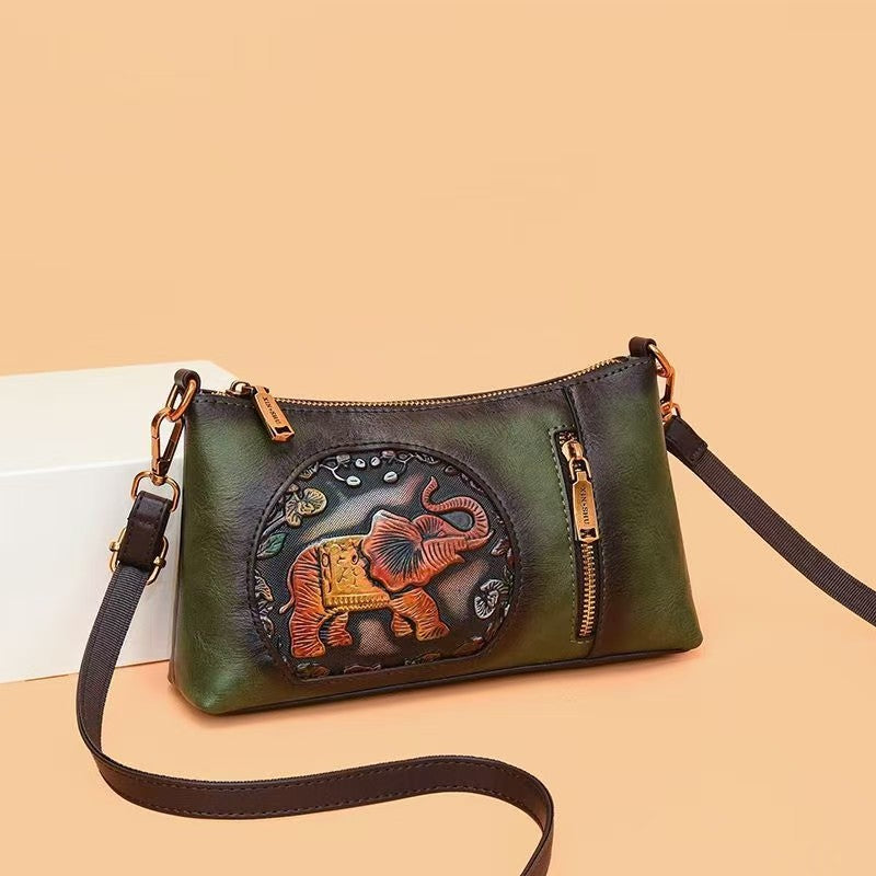 Retro National Style Large Capacity Boston Women's Shoulder Bag
