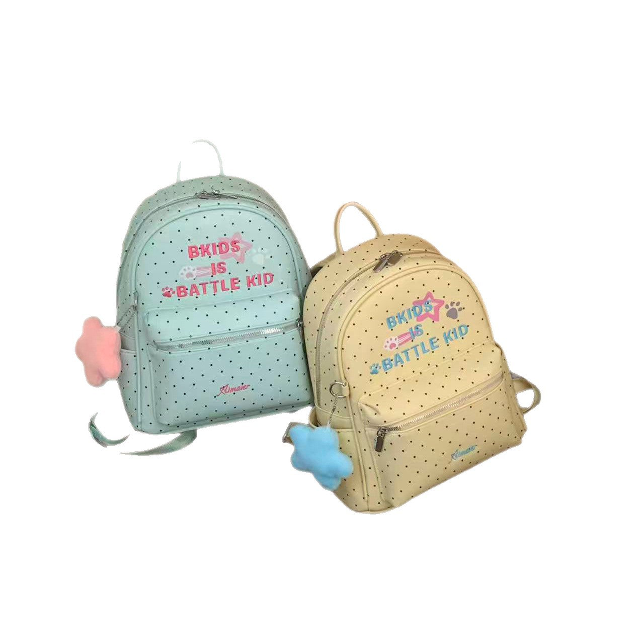 Girly Style Mint Green Wave Point Female Women's Backpack
