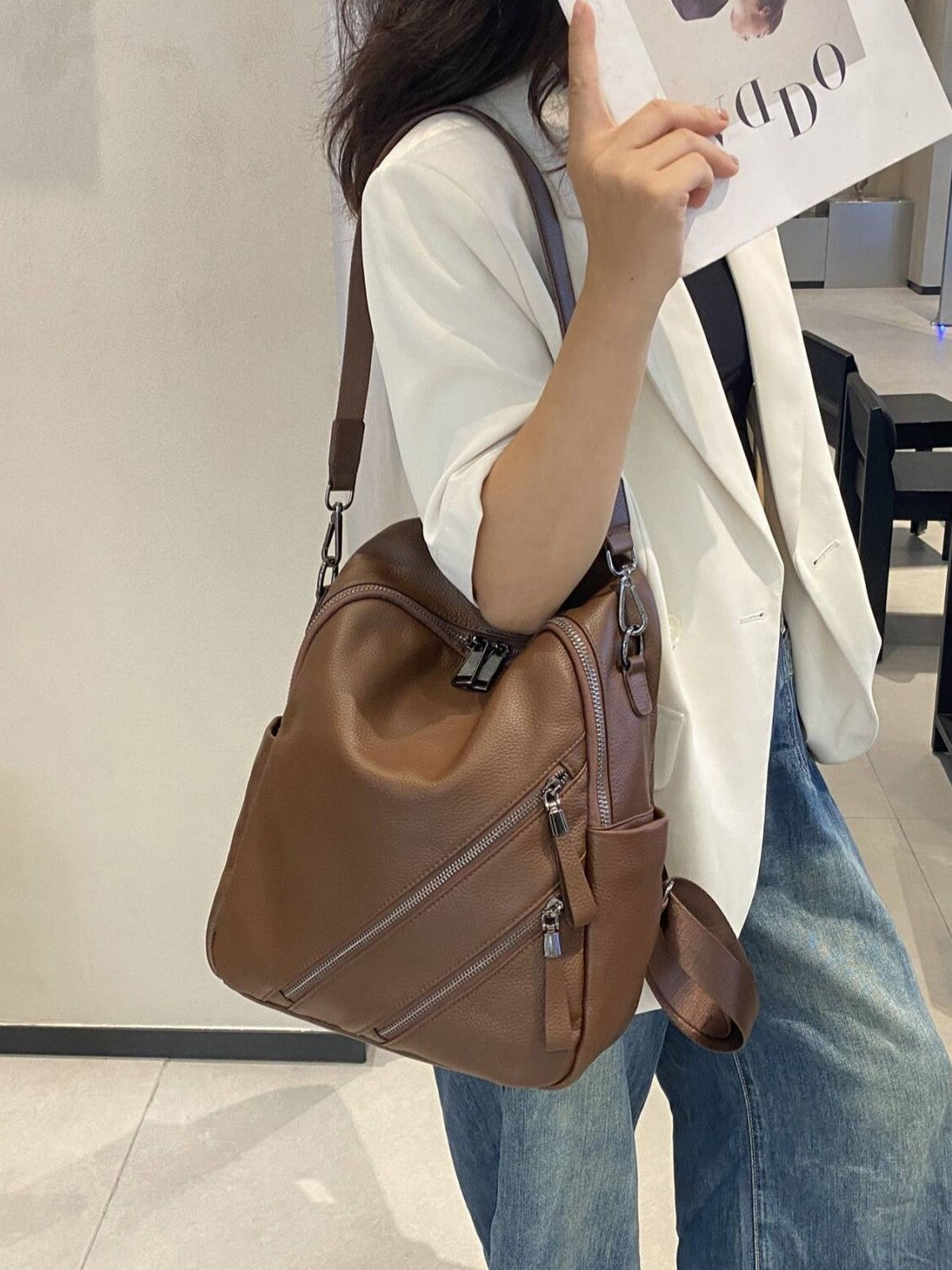 Women's Lightweight Mini Design Soft Leather For Bags