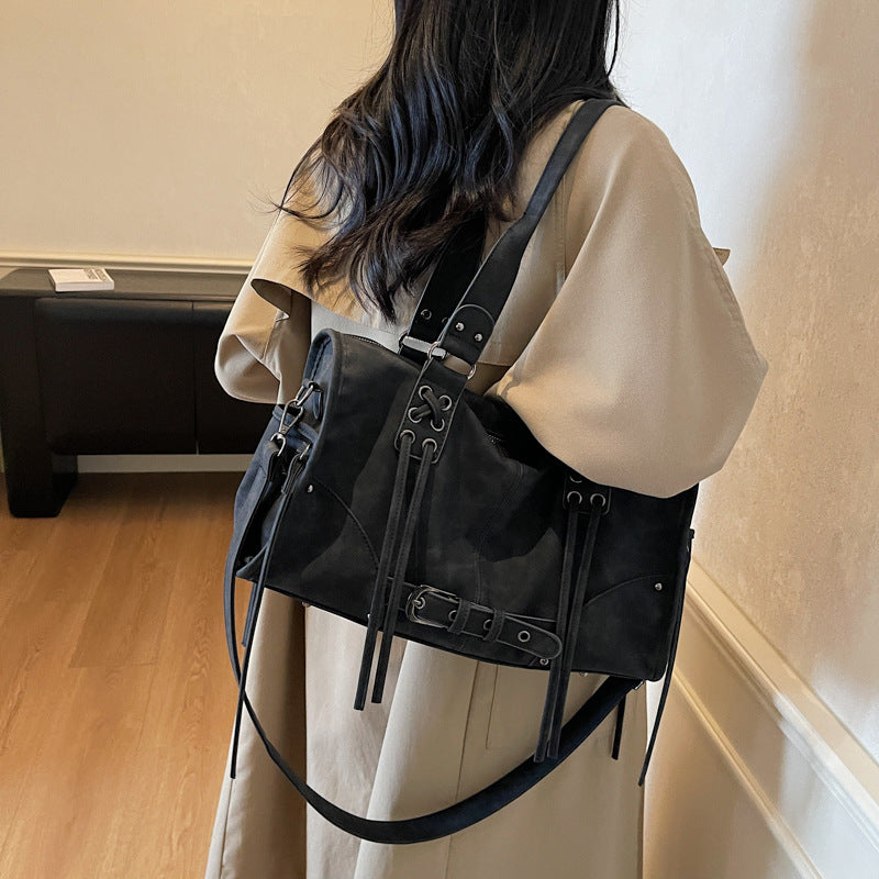 Niche Cool Large Capacity Retro Idle Tote Bag