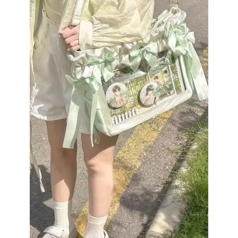 Portable Asian Culture Female Sheer Versatile Women's Shoulder Bag