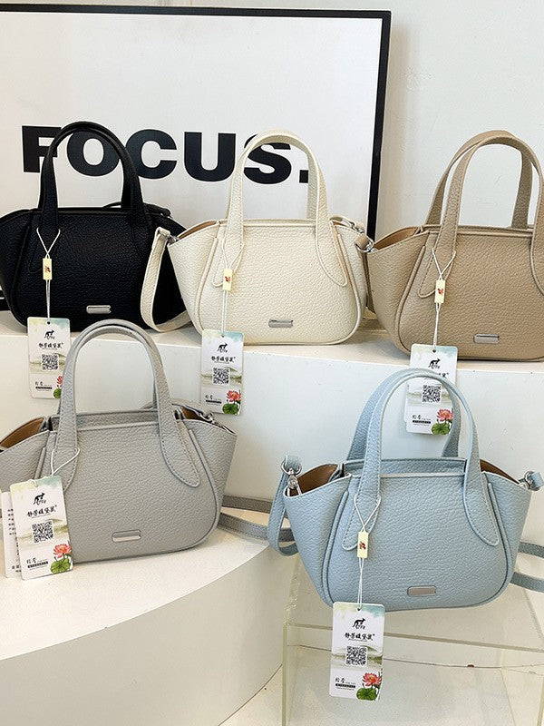 Women's Pattern Soft Leather High-grade Portable Vegetable Basket Bags
