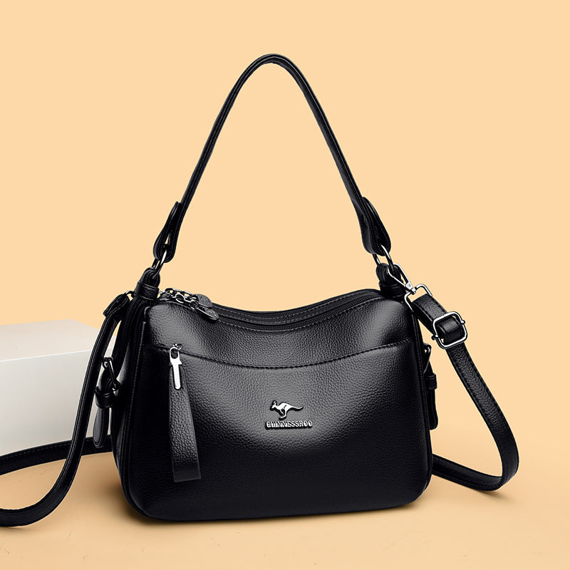Women's Soft Leather Underarm Large Capacity Mother Women's Messenger Bag