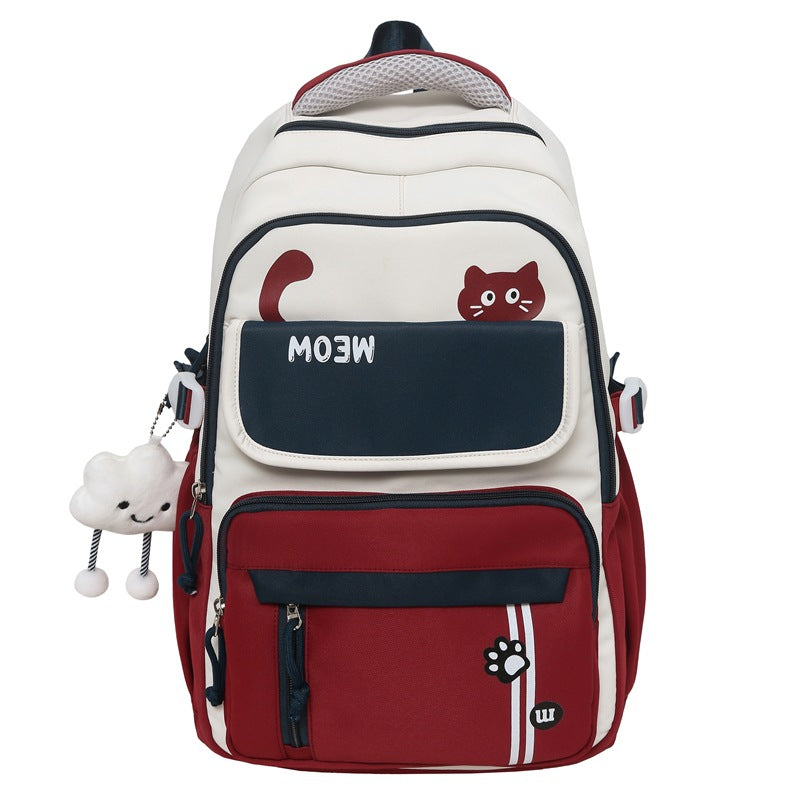 Women's Good-looking Simple Korean Versatile Cute Large Backpacks