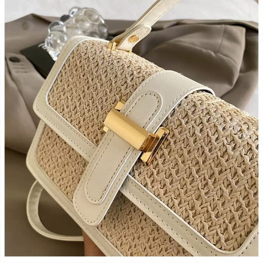 Charming Women's Woven Simple High-grade Beach Small Square Bags