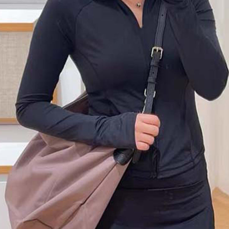 Women's French Large Capacity Nylon Chic Cowhide Women's Shoulder Bag