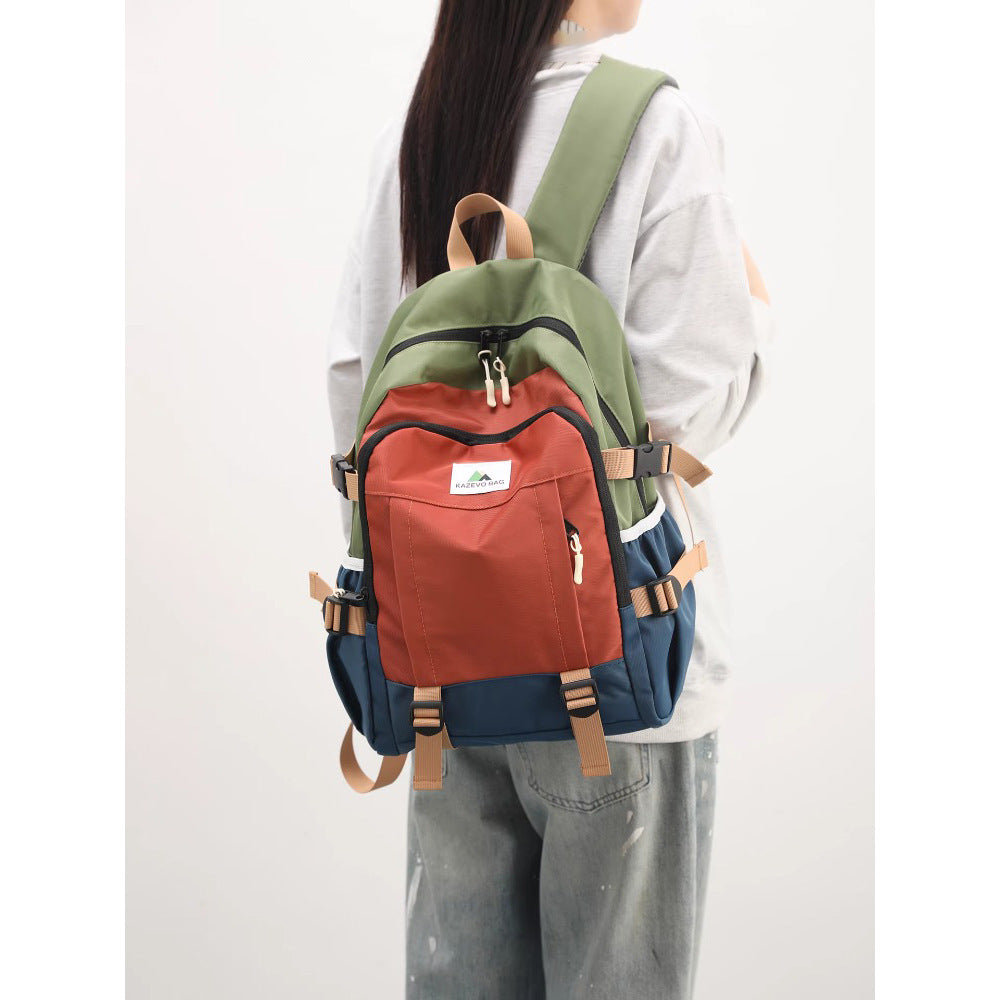 Contrast Color College Commuter Female Hiking Bags