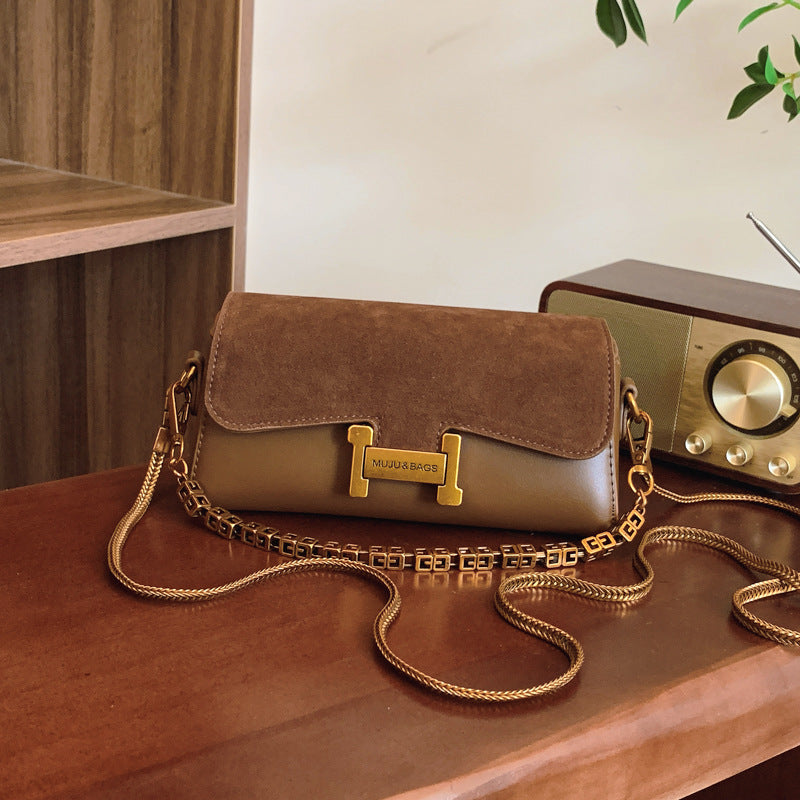 Women's Chain Underarm Versatile Vintage High Sense Bags