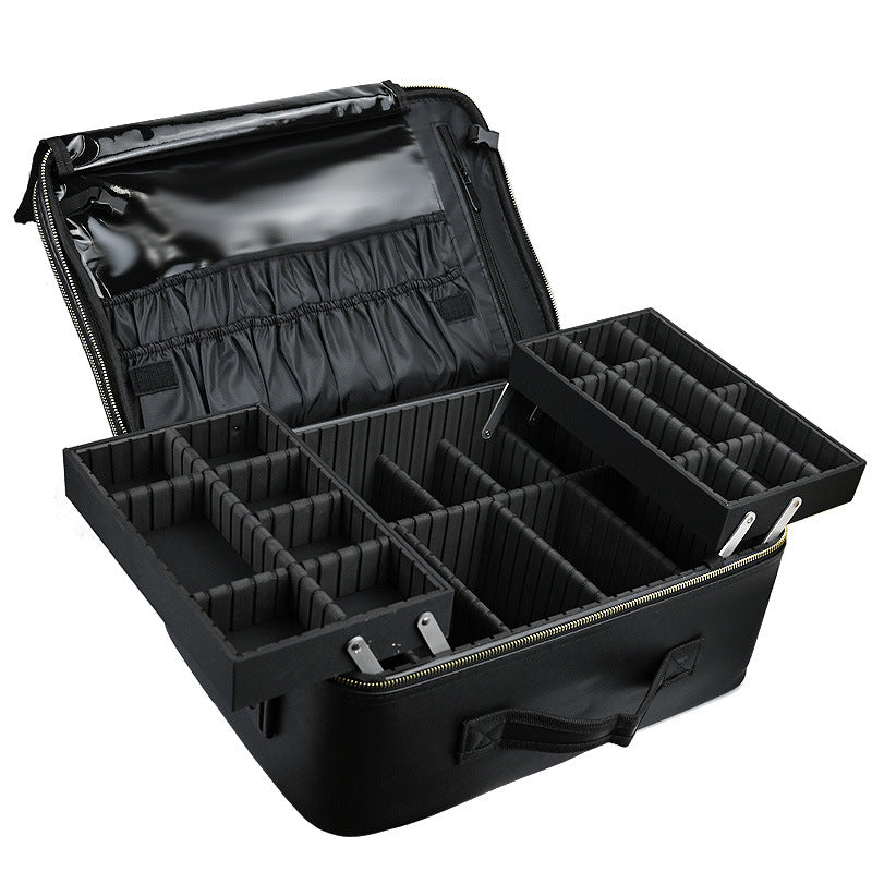 Capacity Convenient Portable Nail Tattoo Partition Cosmetic Case