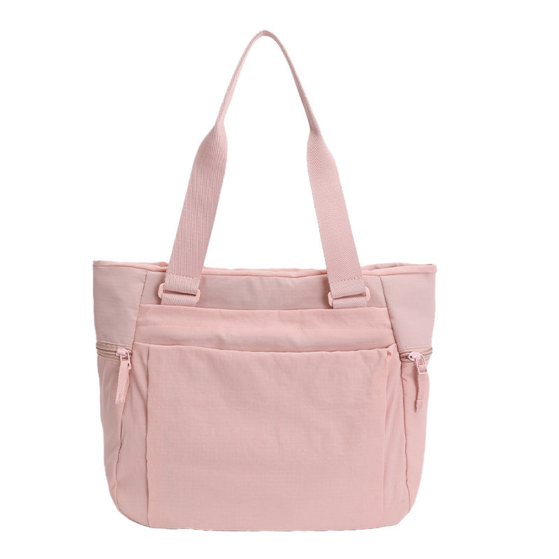 Capacity Totes Female For Class Lightweight Waterproof Nylon Handbags