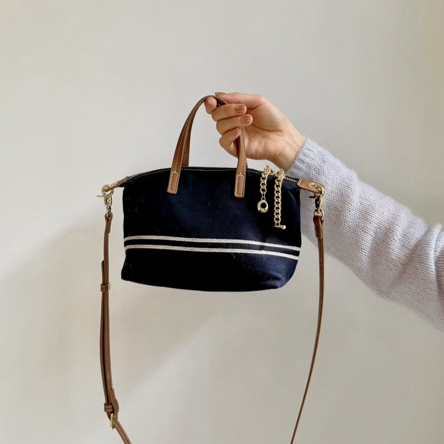 Women's Stitching Contrast Color Large Capacity Striped Versatile Women's Messenger Bag