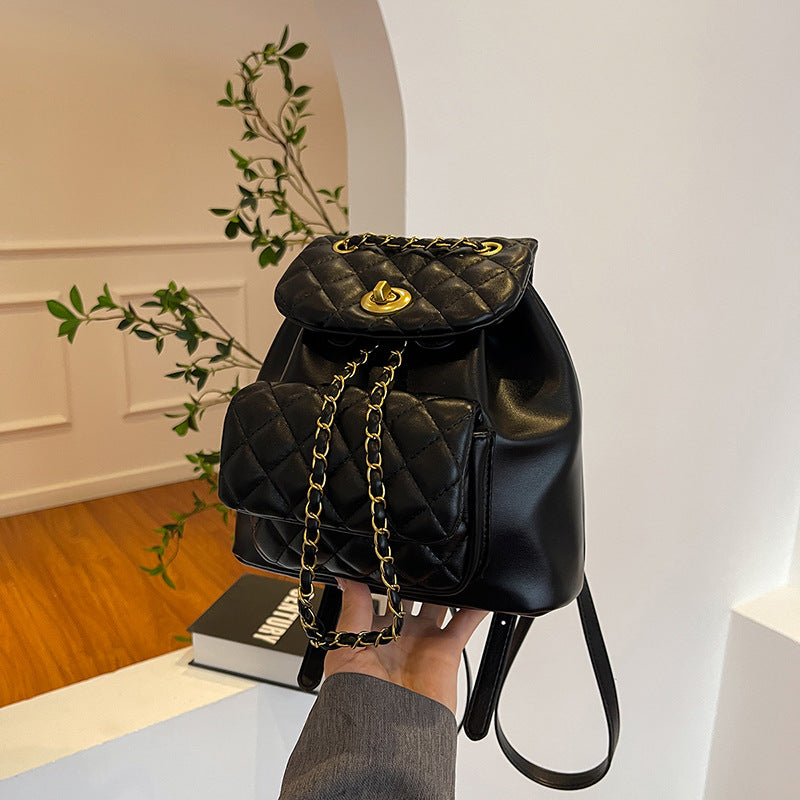 Women's Diamond Embroidery Thread Versatile Chain Fashion Backpacks