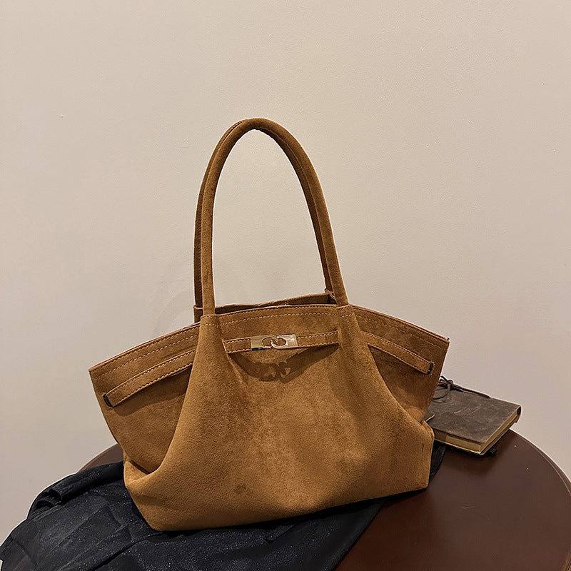 Large Capacity Commuter Suede Tide Minority Single Simple Tote Bag