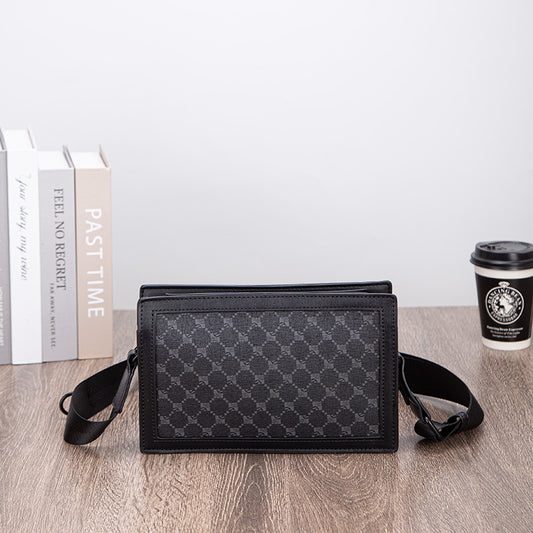 Classy Men's Rectangular Mobile Fashion Plaid Bags