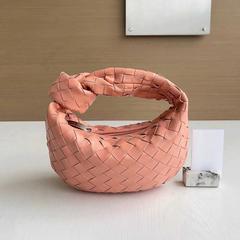 Women's Woven Fashionable Portable Dumpling Design Knotted Bags
