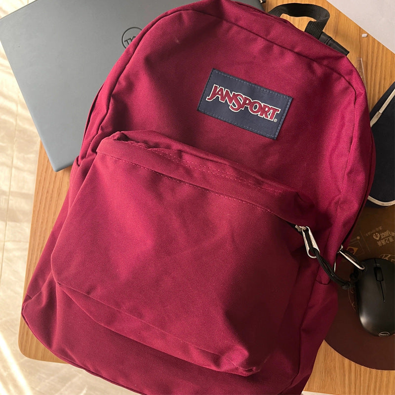 Women's & Men's Computer Minimalist Solid Color Campus Waterproof Large Leisure Backpack