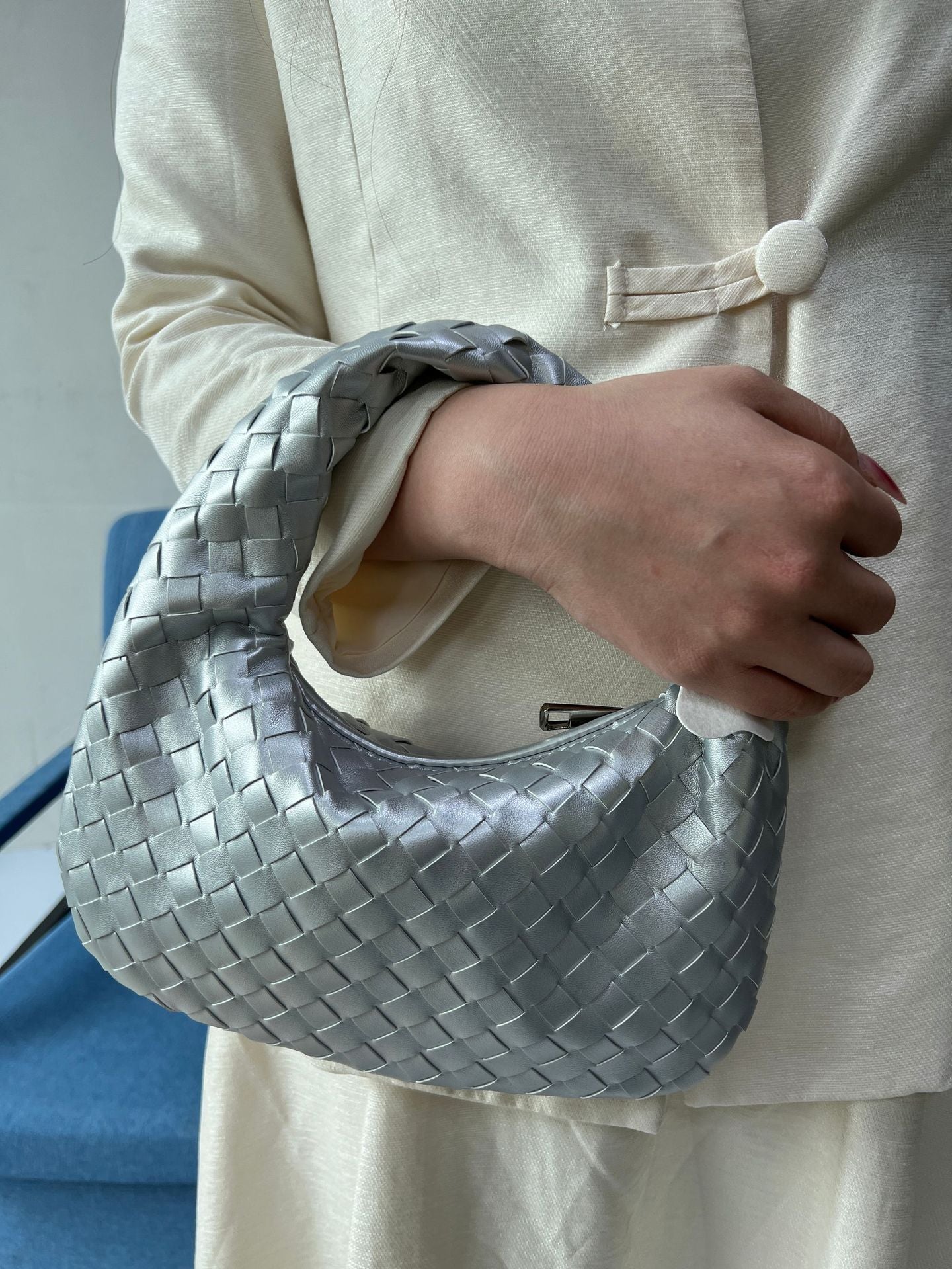 Women's Woven Popular Horn Knotted Portable Underarm Bags