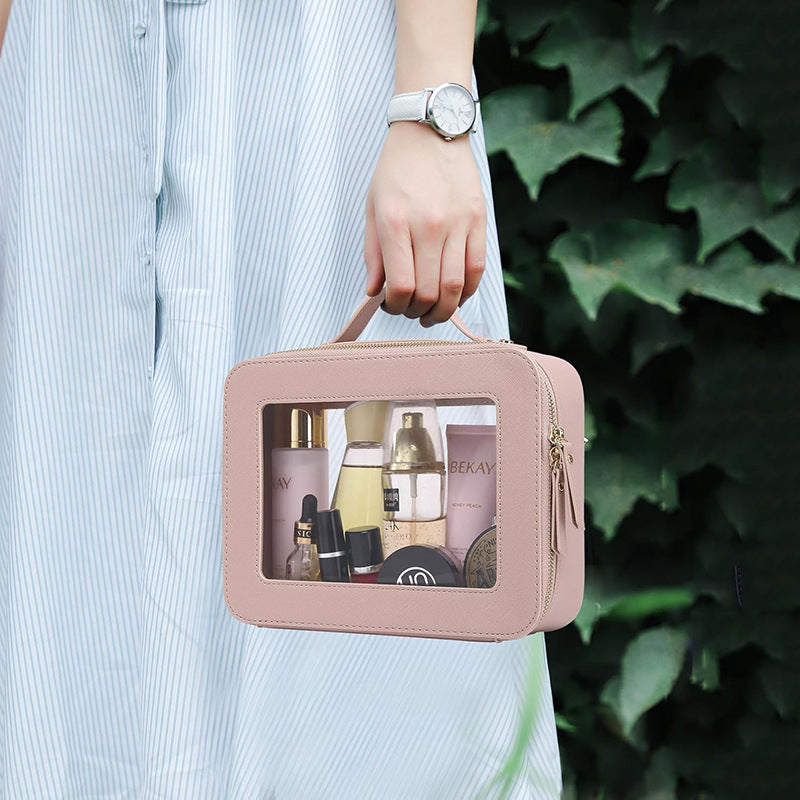 Storage Good-looking Portable Large Window Transparent Makeup Bag