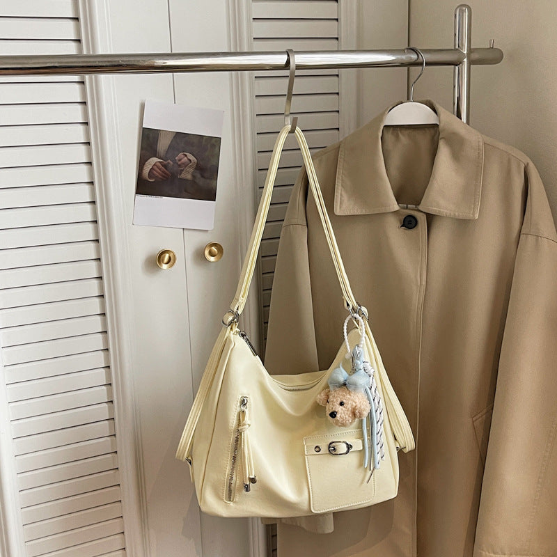Soft Leather Large Capacity Fashion Commuter French Tote Bags