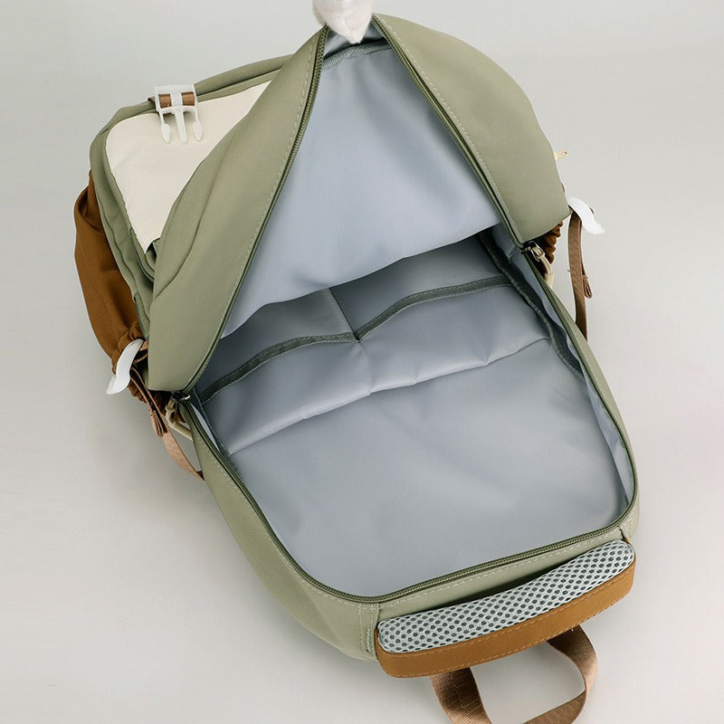 Female High Large Capacity Solid Color Primary Class Korean Simple Backpacks