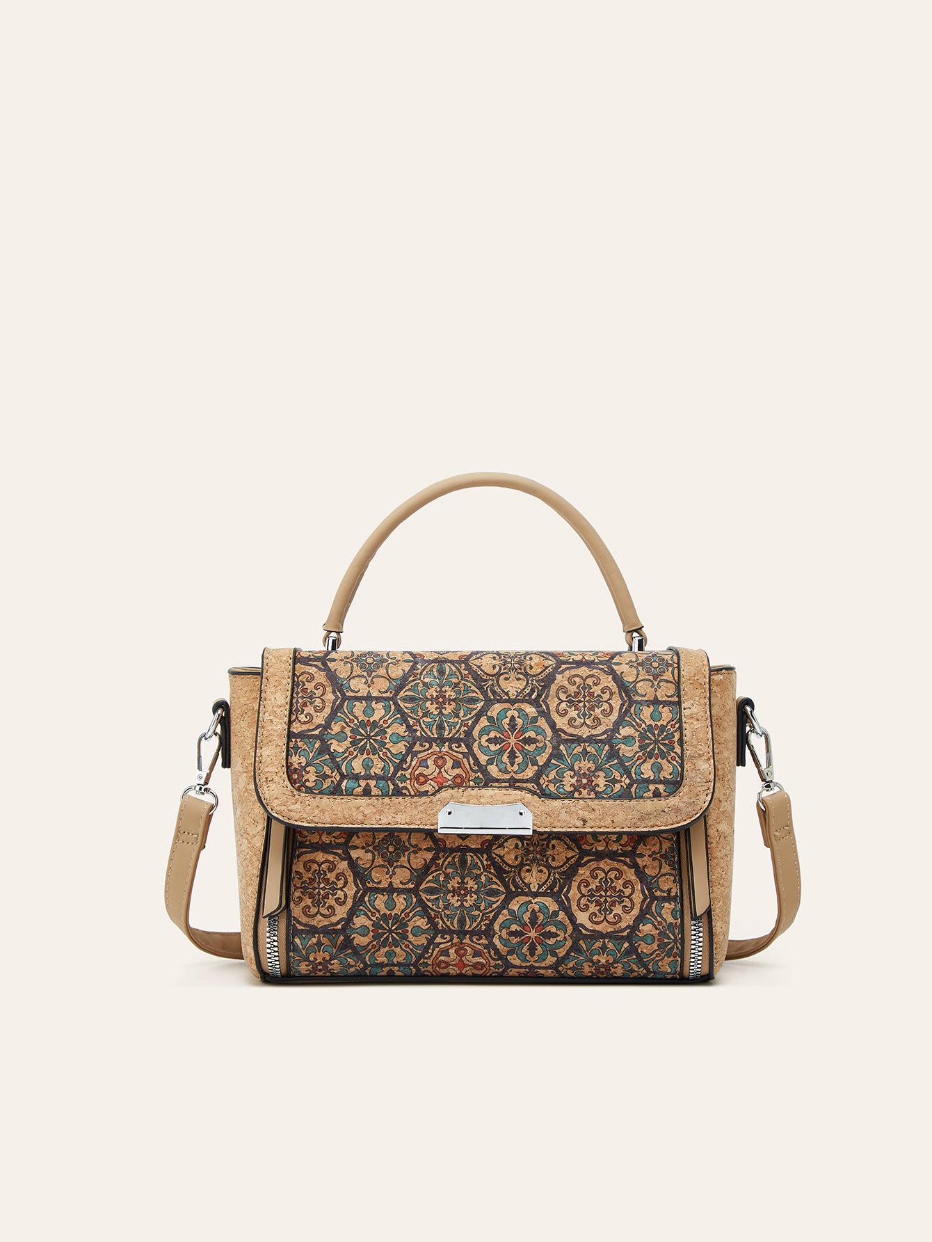 Women's Cork Printed Fashion Trendy Bark Pattern Shoulder Bags