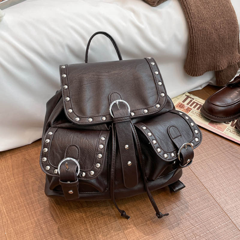 Fashion Studded High Sense Trendy Unique Large Capacity Women's Backpack