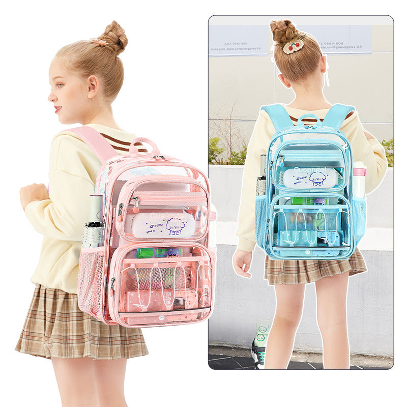 Women's Transparent Large Capacity Storage Jelly Leisure Backpack