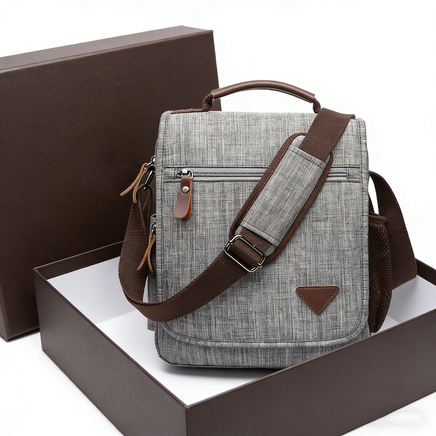 Men's Canvas Business Vintage Portable Waterproof Commuter Shoulder Bags
