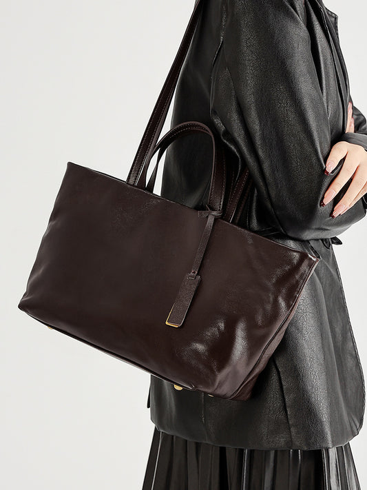 Women's Genuine Leather Large Capacity Commuter Soft Bags