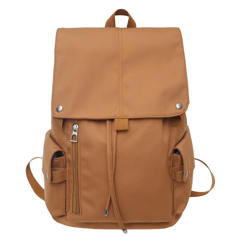 Solid Color Computer College Flip High Backpacks