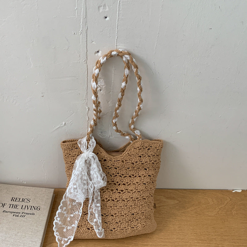 Beach Cotton Crocheted Lightweight Fashion Western Style Tote Bags