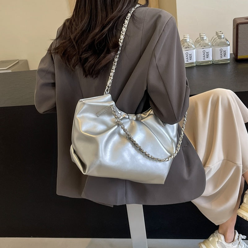 Women's Leather Large Capacity Versatile Chain Fashion Shoulder Bags
