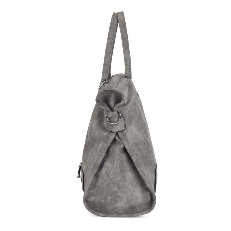 Women's Retro Frosted Fashion Trend Large Capacity Women's Handbag
