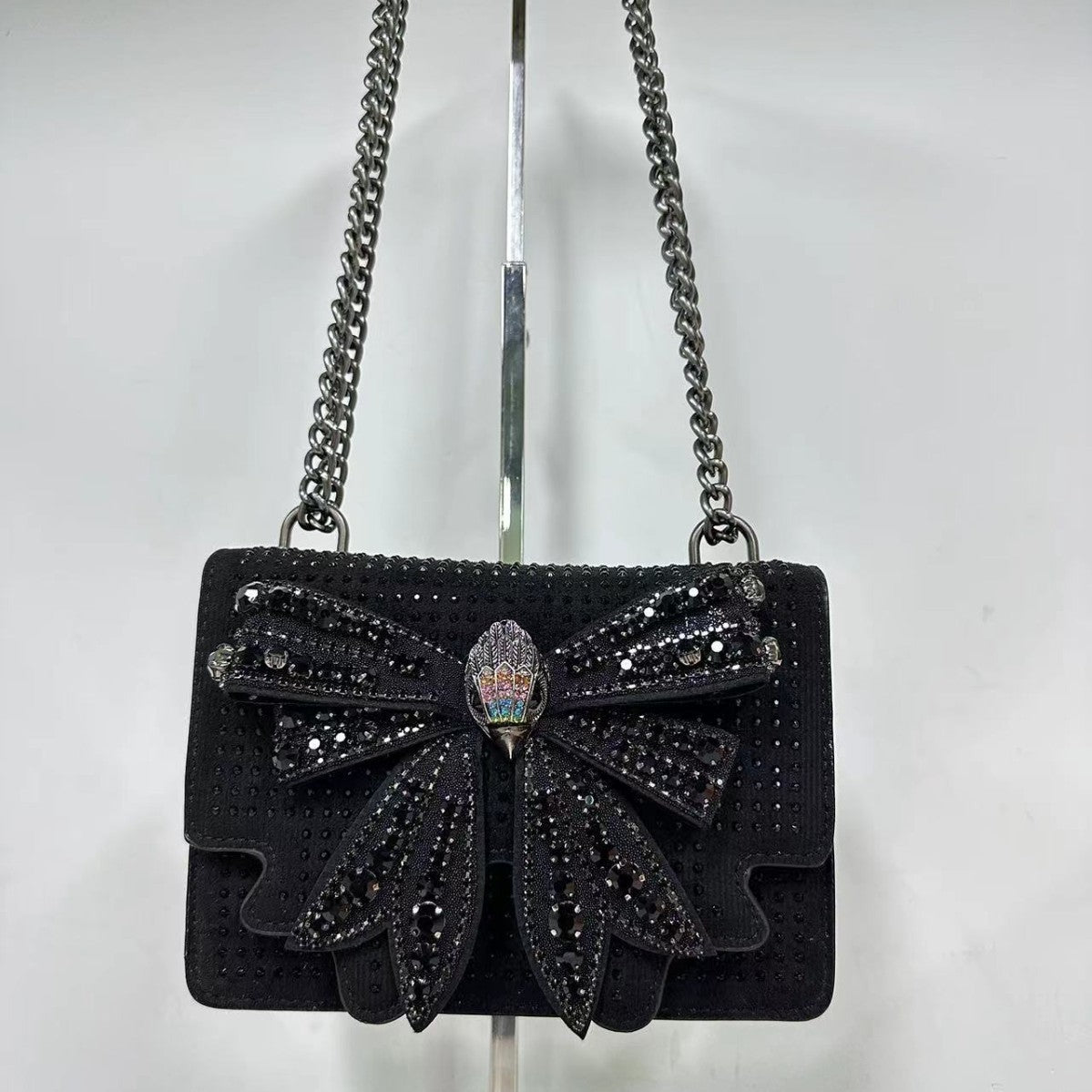 Women's Banquet Fashion Shiny Sweet Chain Diamond Butterfly Women's Messenger Bag