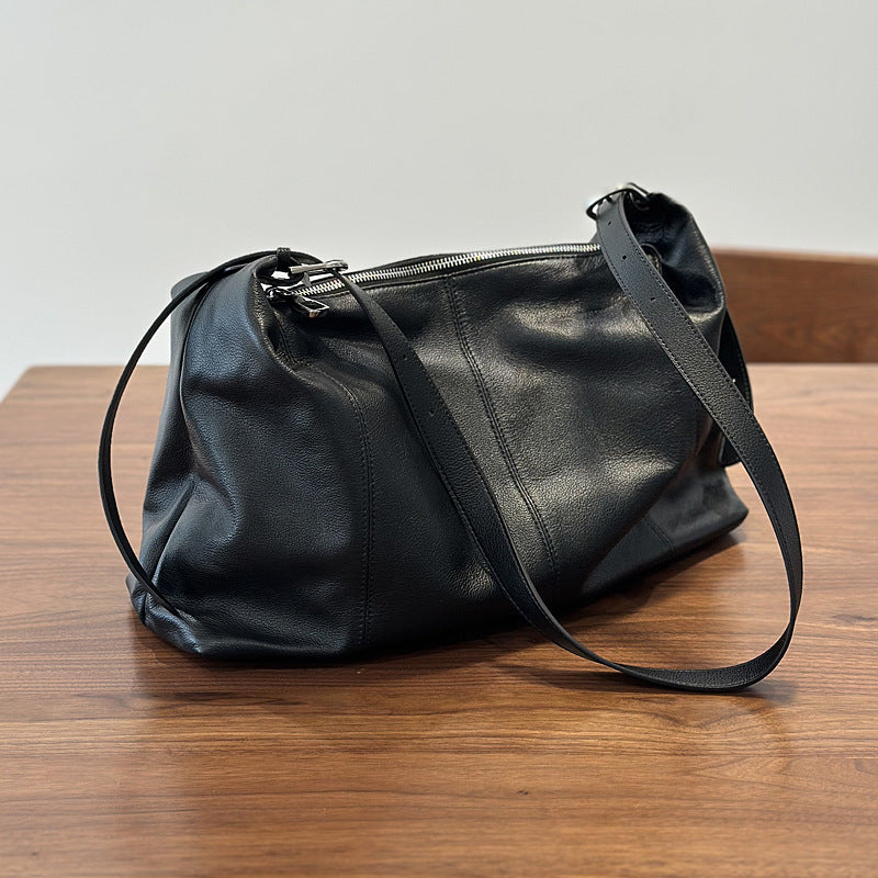 Women's Capacity Genuine Leather Spring High-grade Design First Layer Women's Shoulder Bag