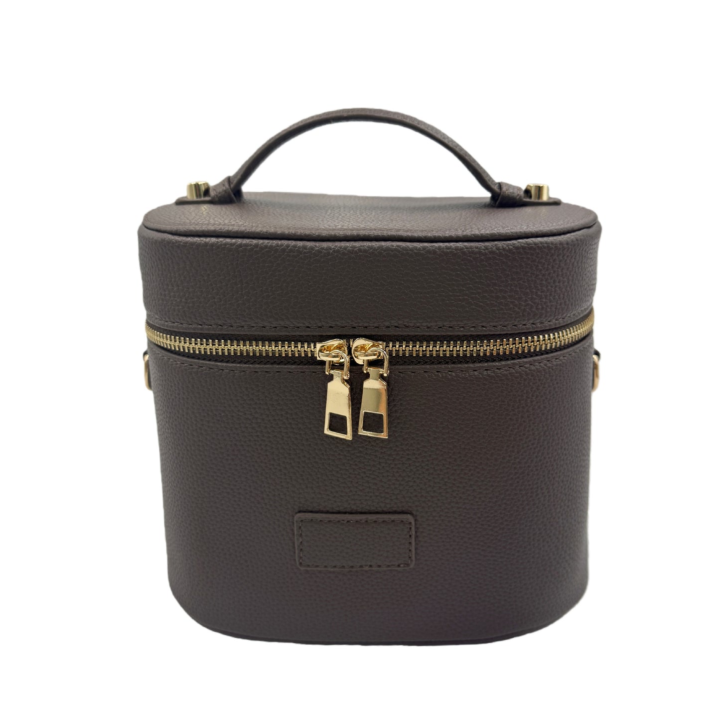 Lychee Pattern Fashionable Portable Diagonal Strap Leather Large Makeup Bag